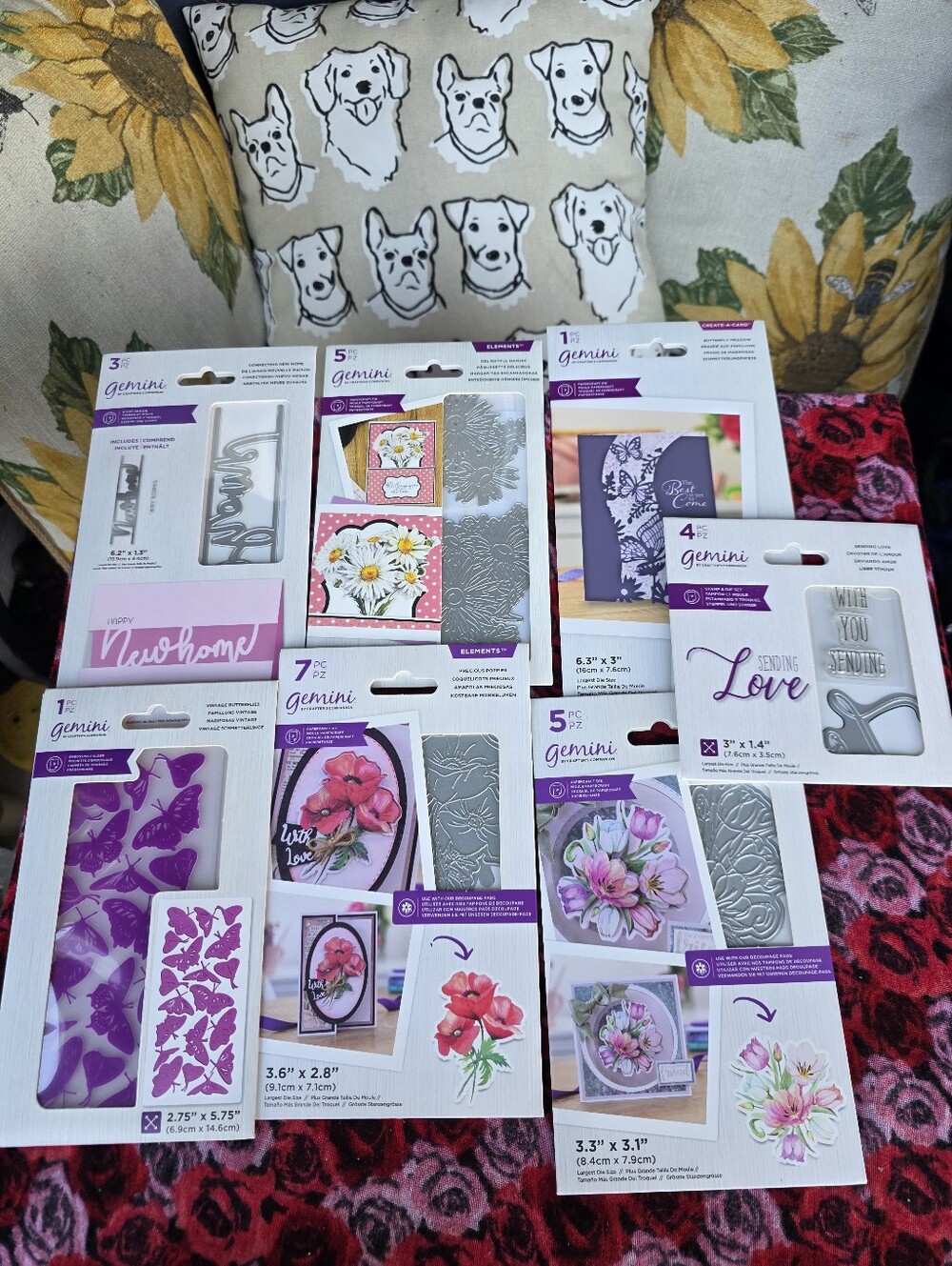 Crafters Companion Gemini 3D Embossing Folders and Dies Set of 7